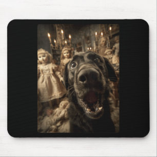 Womens Black Labrador Selfie With Y Dolls Spooky Mouse Mat