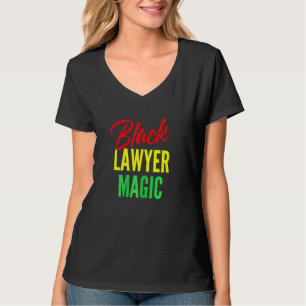Womens Black Lawyer Magic African American Attorne T-Shirt