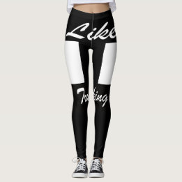 Womens Black Like Trucking Logo Leggings