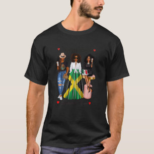 Womens Black Mexican Womens Half Mexican Jamaican  T-Shirt