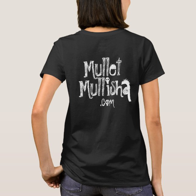 Women's Black Mullet Mullisha T-Shirt (Back)
