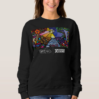 Women's Black Mural Crew Neck Sweatshirt