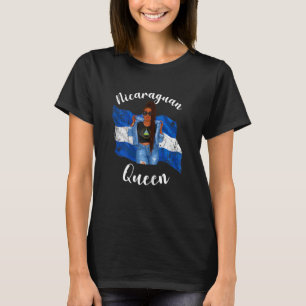 Womens Black Nicaraguan Queen Flag Of Nicaragua Af T-Shirt