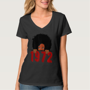 Womens Black Queen Born In 1972 50th Awesome Birth T-Shirt