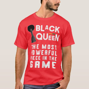 Womens Black Queen Chess Most Powerful Piece Afri T-Shirt