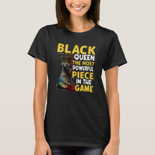 Womens Black Queen Most Powerful Chess African Ame T-Shirt
