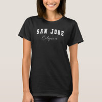 Women's Black San Jose, California T-Shirt