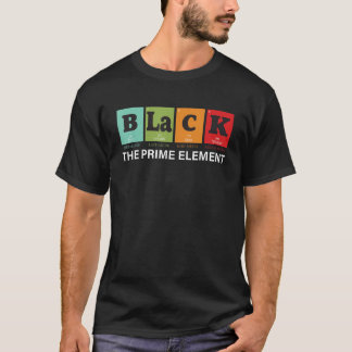 Womens Black The Prime Element Black History Month T-Shirt