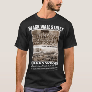 Womens Black Wall Street Vintage History Before An T-Shirt