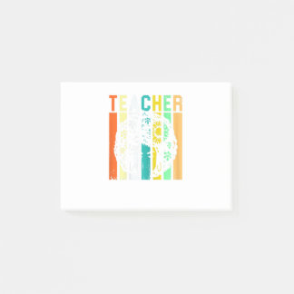 Womens Black Woman Teacher Afro Retro Black Histor Post-it Notes