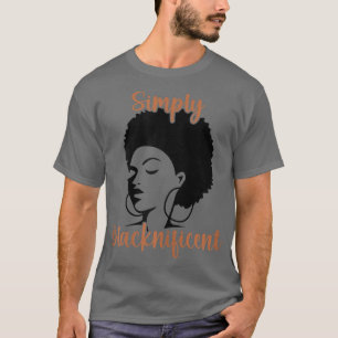 Womens Blacknificent Afro Melanin African Pride B T-Shirt
