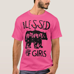 Womens Blessed Mama T Shirts,Womens Mama Bear Shir T-Shirt