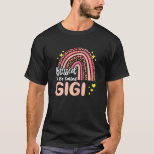 Womens Blessed To Be Called Gigi Mother's Day Rain T-Shirt