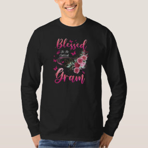 Womens Blessed To Be Called Gram Cute Girls Women T-Shirt