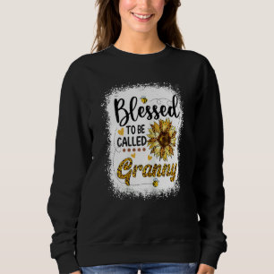 Womens Blessed To Be Called Granny Sunflower Mothe Sweatshirt