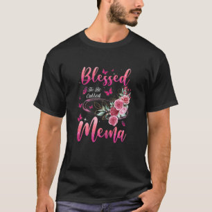 Womens Blessed To Be Called Mema Cute Girls Women T-Shirt