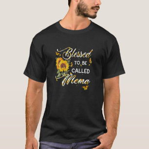 Womens Blessed To Be Called Mema Sunflower Mother T-Shirt