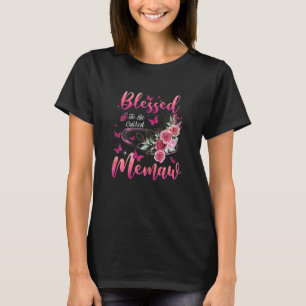 Womens Blessed To Be Called Memaw Cute Girls Women T-Shirt