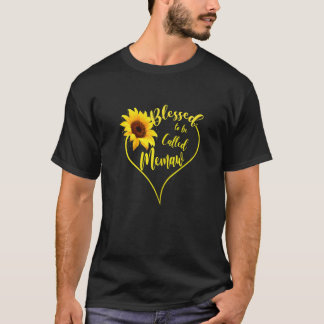 Womens Blessed To Be Called Memaw Sunflower Memaw  T-Shirt