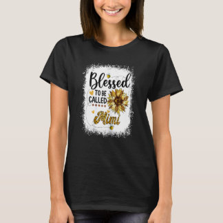 Womens Blessed To Be Called Mimi Sunflower Mother' T-Shirt