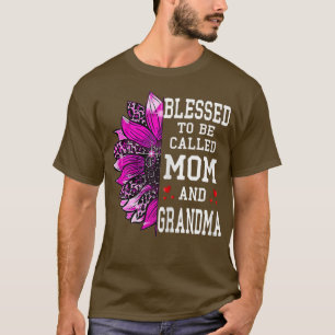 Womens Blessed To Be Called Mum And Grandma Mother T-Shirt