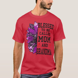 Womens Blessed To Be Called Mum And Grandma Mother T-Shirt