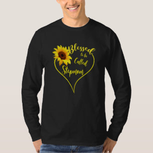 Womens Blessed To Be Called Stepmom Sunflower Step T-Shirt