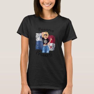 Womens Blonde Panama Princess Cute Panamanian Mom  T-Shirt
