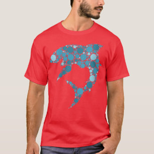 Womens Blue Polka Dot Shark International Dot Day T-Shirt