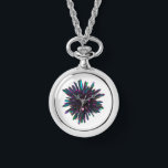 *~* Women's Blue Teal Crystal Point Watch<br><div class="desc">* This is a classic yet trendy stylish women's watch. There is a cool metallic crystal sphere made up of blue and turquoise and purple fuchsia magenta crystals. The wrap around strap is stainless steel colour and the watch face background is white. Those that are metaphysically or new age inclined...</div>