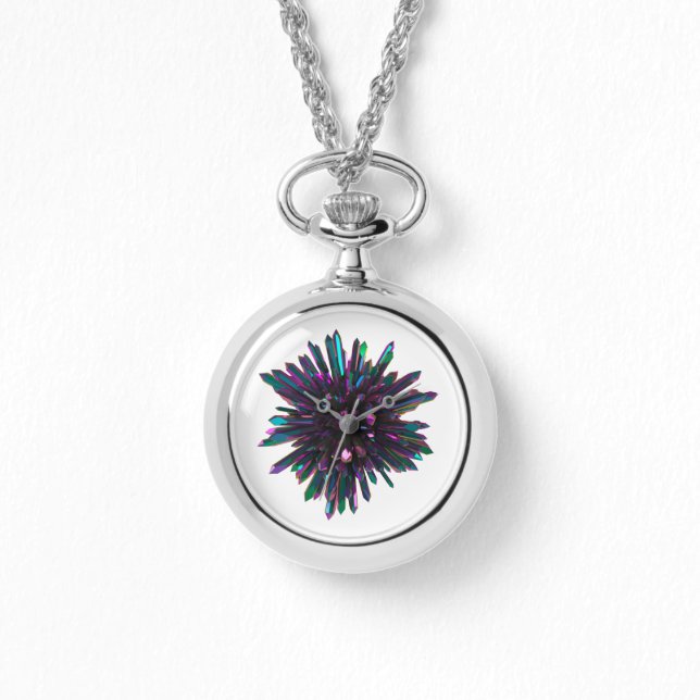 *~* Women's Blue Teal Crystal Point Watch (Front)