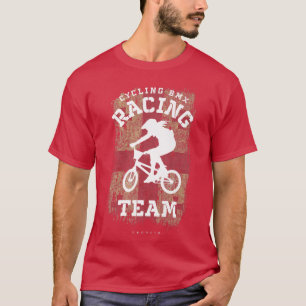Womens BMX Bike Georgia Flag Biking Cycling Racing T-Shirt