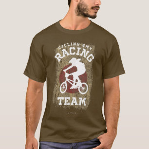 Womens BMX Bike Japan Flag Biking Cycling Racing B T-Shirt