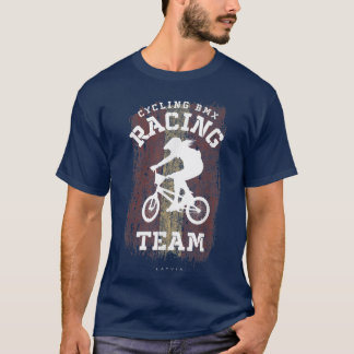 Womens BMX Bike Latvia Flag Biking Cycling Racing  T-Shirt