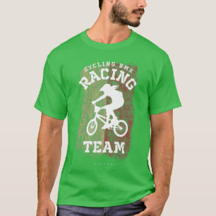 Womens BMX Bike Poland Flag Biking Cycling Racing T-Shirt