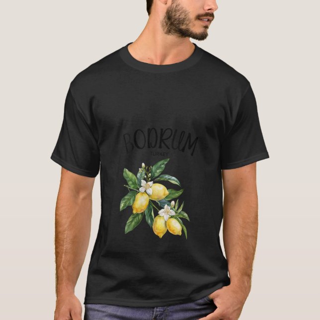 Womens Bodrum Lemon Art Turkish Fruit Lover Turkey T-Shirt (Front)