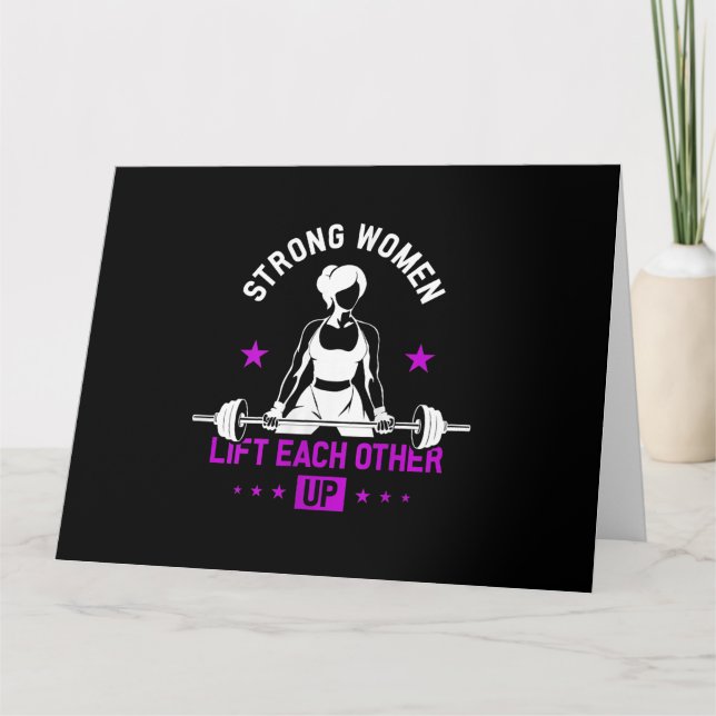 Womens Bodybuilding Gym Workout And Funny Training Card (Front)