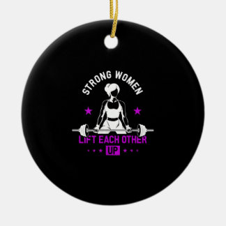 Womens Bodybuilding Gym Workout And Funny Training Ceramic Tree Decoration