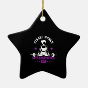 Womens Bodybuilding Gym Workout And Funny Training Ceramic Tree Decoration