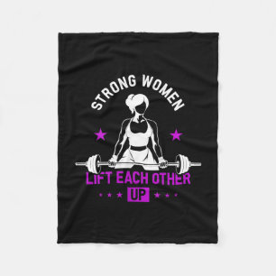 Womens Bodybuilding Gym Workout And Funny Training Fleece Blanket