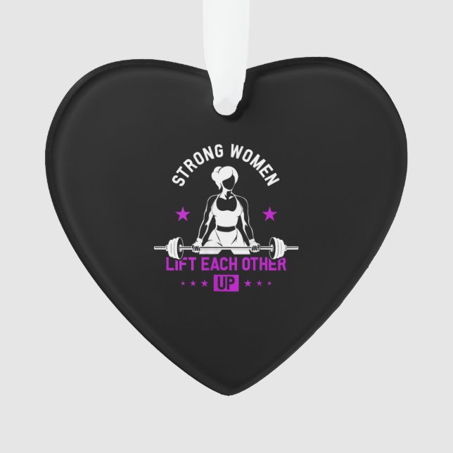 Womens Bodybuilding Gym Workout And Funny Training Ornament (Front)