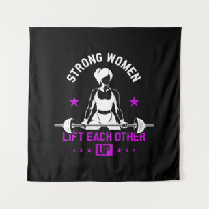 Womens Bodybuilding Gym Workout And Funny Training Tapestry