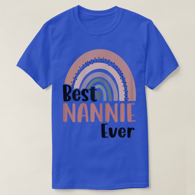 Womens Boho Rainbow Best Nannie Ever Funny Nannie' T-Shirt (Design Front)