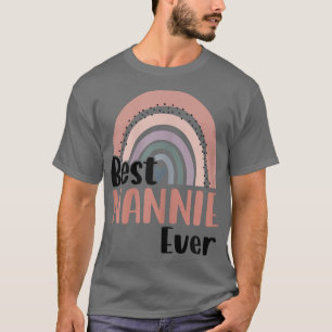 Womens Boho Rainbow Best Nannie Ever Funny Nannie' T-Shirt