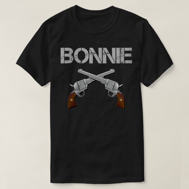 Womens Bonnie & Clyde for Him & Her Matching Coupl T-Shirt (Design Front)