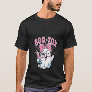 Womens BOO Tox Nurse Injector Halloween Filler Bot T-Shirt