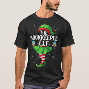 Womens Bookkeeper Elf Christmas Girls Women Elf Sq T-Shirt