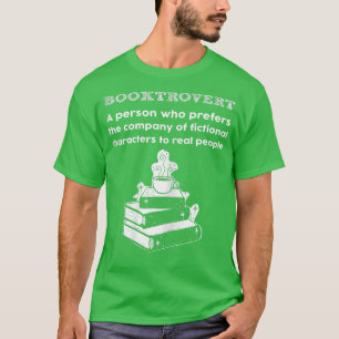 Womens BookTrovert Definition Funny Reading Book L T-Shirt
