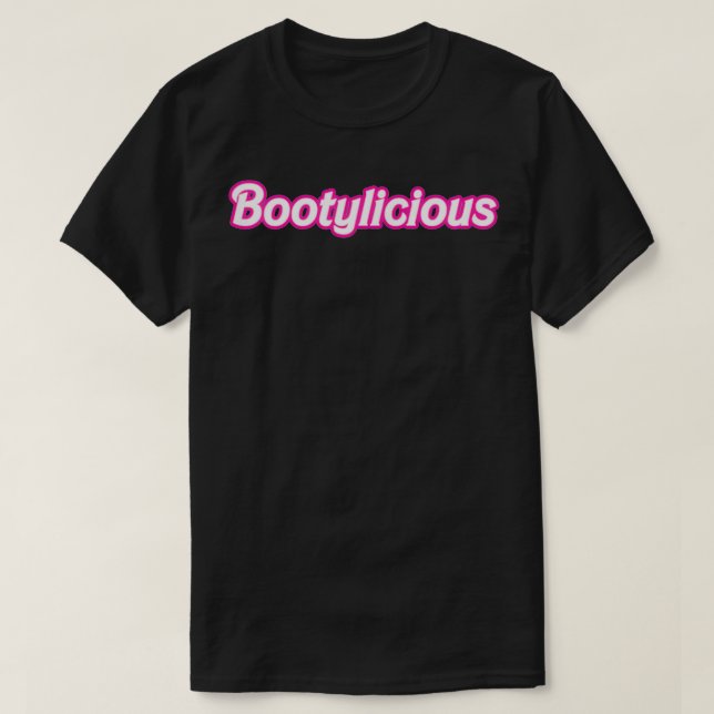 Womens Bootylicious Pink Retro Girlie  T-Shirt (Design Front)