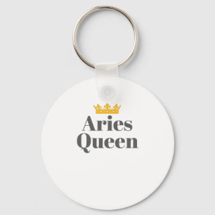 Womens Born March April Aries Queen Zodiac Aries Key Ring
